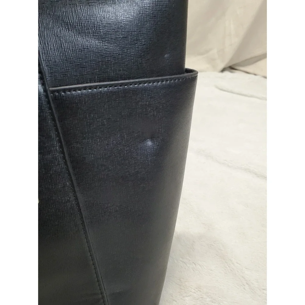 Kenneth Cole Reaction Black Laptop Computer Large Bag Tote Classic Minimalist